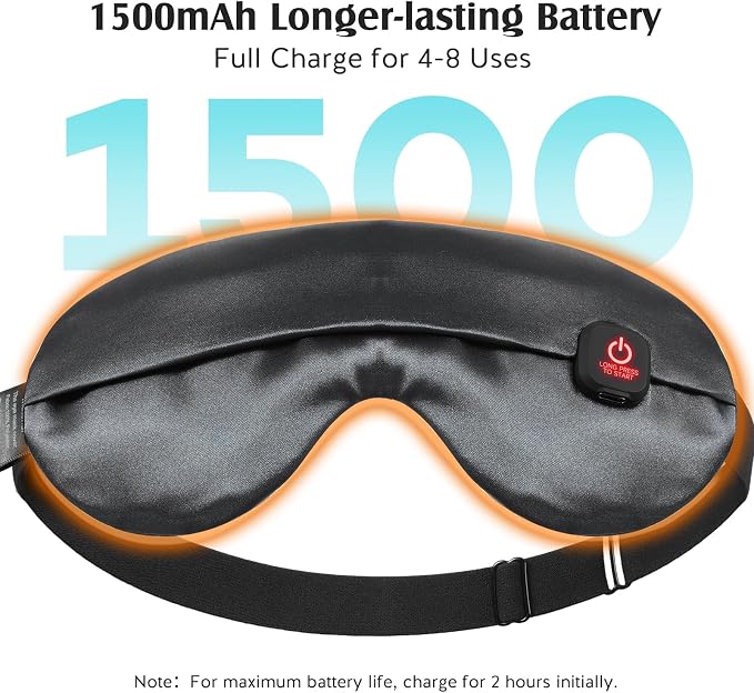 YFONG Cordless Heated Eye Mask for Dry Eyes, Warm Eye Compress for Stye - Image 4