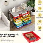 Giantex 12 Drawers Rolling Cart, Mobile Storage Drawer Cart, Classroom - Image 7