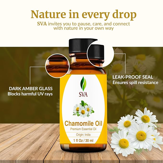 SVA Chamomile Essential Oil – 1 Fl Oz – 100% Natural Chamomile Oil - Image 7