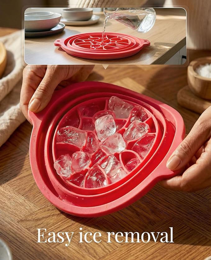 Face Ice Bath Bowl with Built-in Ice Tray, Collapsible Silicone Face Bowl - Image 7
