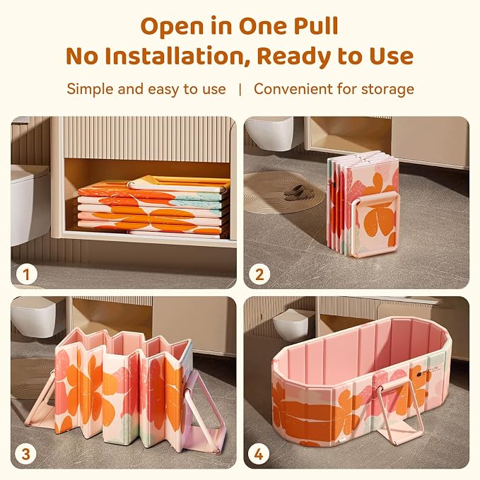 Portable Foldable Bathtub, Freestanding Bathtub No Installation, Bathroom SPA - Image 9