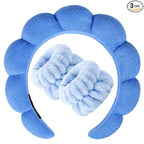Zkptops Spa Headband for Washing Face Wristband Set Sponge Makeup Skincare by ZKPTOPS