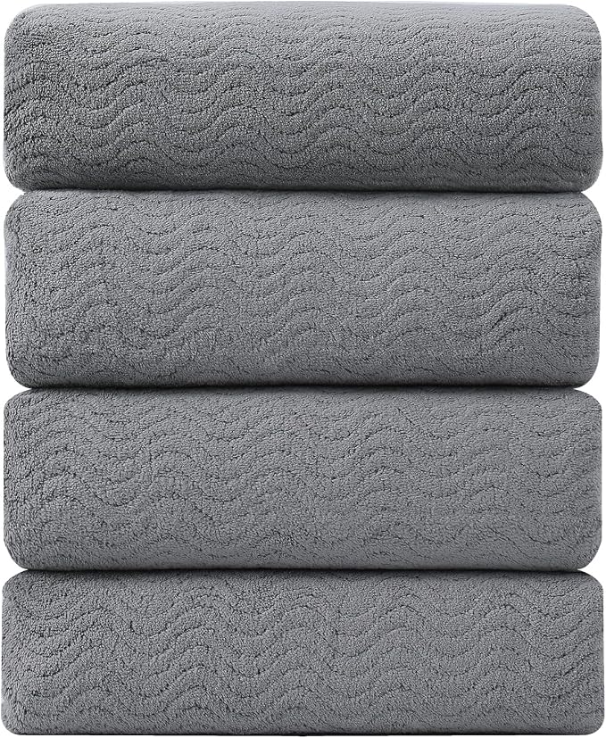 4 Pack Washcloths Set 13"x13", Highly Absorbent & Quick Dry Premium Towel by JessyHome