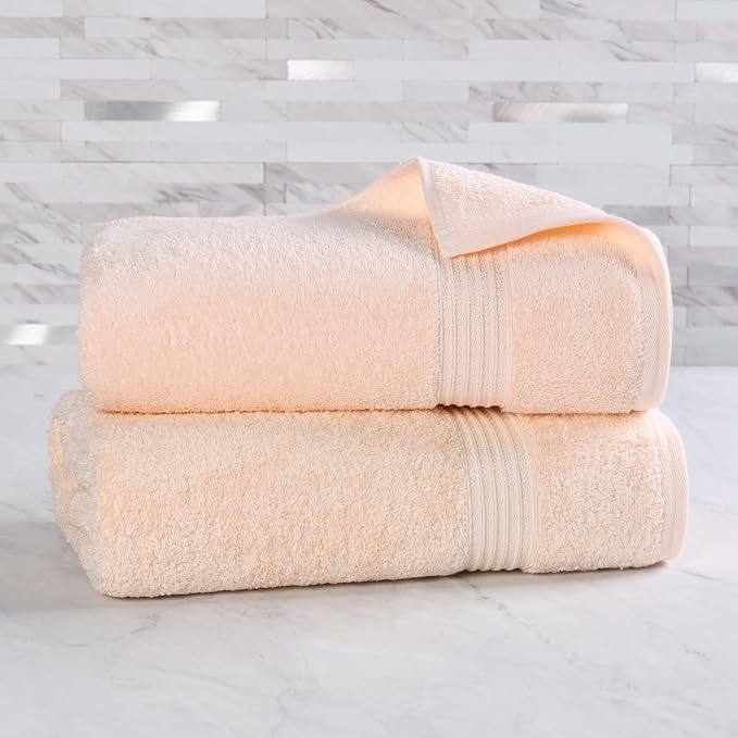 Superior Egyptian Cotton 2-Piece Bath Sheet Towel Set, Oversized Body Towels by SUPERIOR