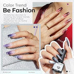 modelones Cat Eye Gel Nail Polish Set, 6 Colors Winter 9D Glassy Cat Eye - Image 3