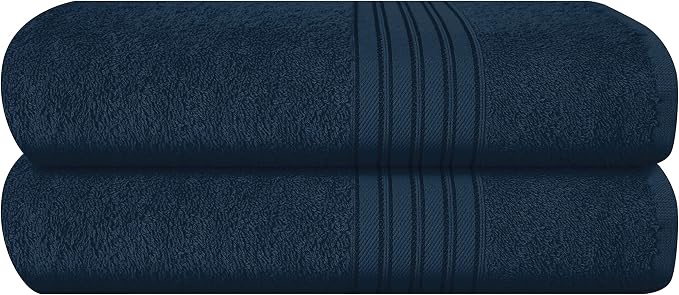 BOUTIQUO Cotton 2 Pack Bath Towel Set 28x55, Eco-Friendly Large Bath Towels by BOUTIQUO