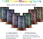EQUSUPRO Essential Oil Diffuser 150ml Black Metal Aromatherapy Oil Diffuser - Image 3