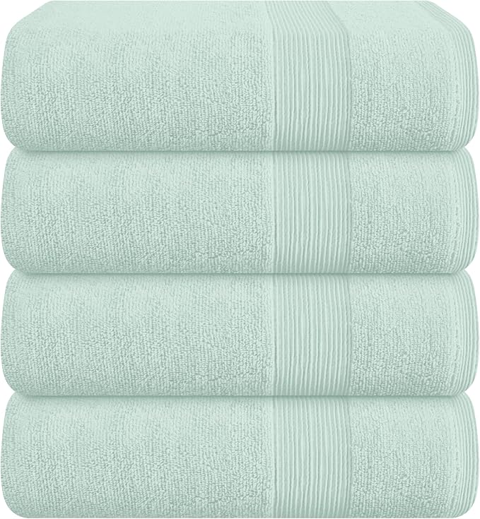 Belizzi Home 4 Pack Bath Towel Set 27x54, 100% Ring Spun Cotton, Ultra Soft by Unknown