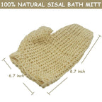 Classic Natural Sisal Bath Spa Shower Scrubber Sponge Fiber Glove Mitt Soften - Image 4