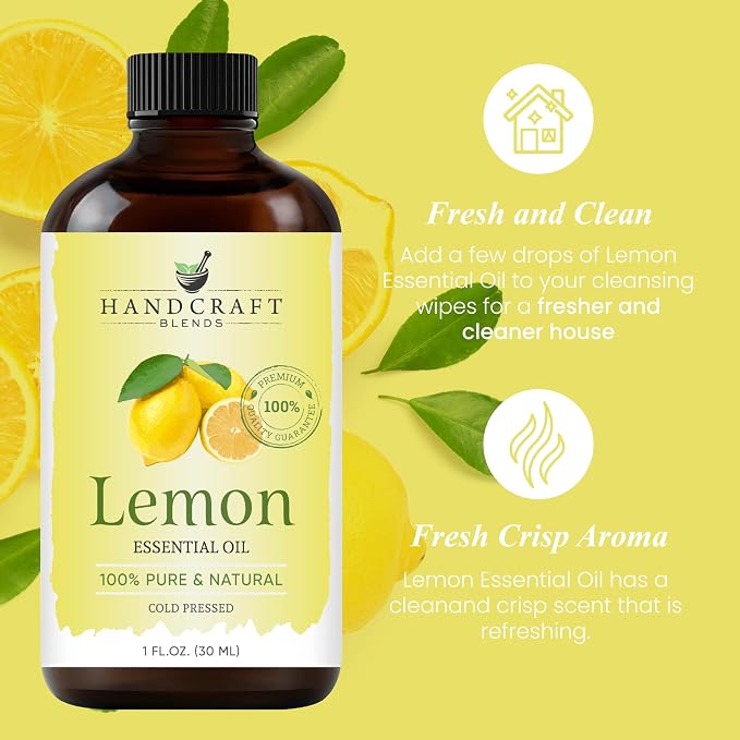 Handcraft Blends Lemon Essential Oil – 1 Fl Oz – 100% Pure and Natural – - Image 4