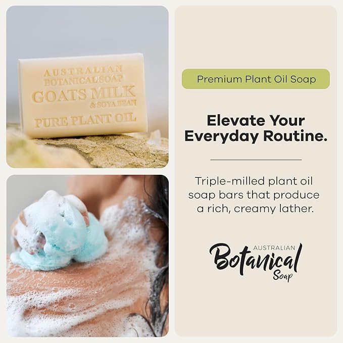 Australian Botanical Soap Variety Pack, 6.6 oz Bars – Goat Milk, Eucalyptus - Image 2
