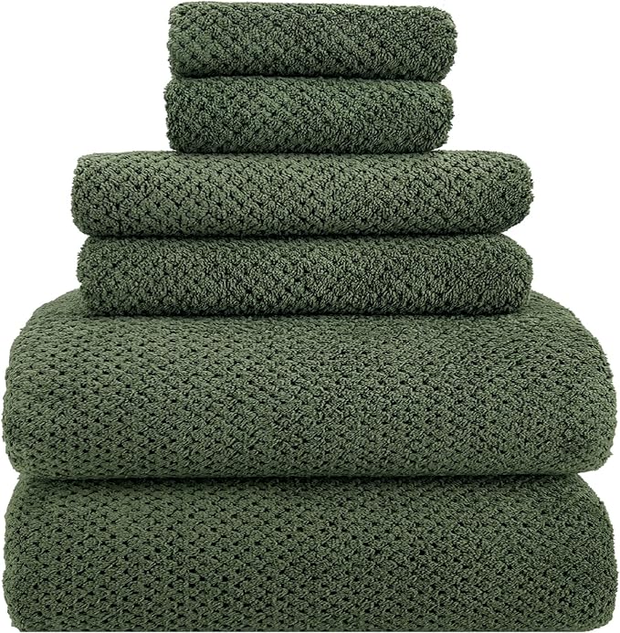YTYC 29x59 Inch Bath Towels Set of 6 Large, Super Soft Lint Free Lightweight by YTYCTowels