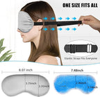 Sleep Mask w/ Cooling Gel Eye Mask, Silk Eye Mask - Image 5