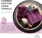 100% Cotton Hand Towel Set of 4, Sustainable, Highly Absorbent, Quick Drying - Image 2