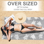 Genovega Oversized Cotton Turkish Beach Towels 72"x36" Lightweight Quick Dry - Image 2