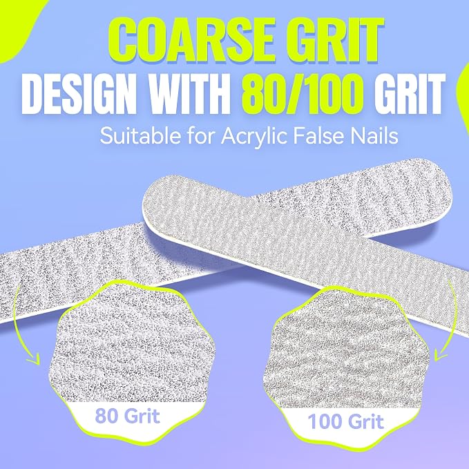 Disposable Zebra Nail Files 80/100 Grit 5 Inch Double Sided Emery Boards - Image 2