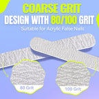 Disposable Zebra Nail Files 80/100 Grit 5 Inch Double Sided Emery Boards - Image 2