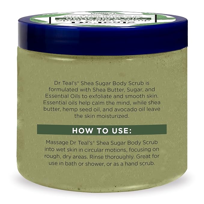 Dr Teal's Shea Sugar Body Scrub, Cannabis Sativa Hemp Seed Oil - Image 11
