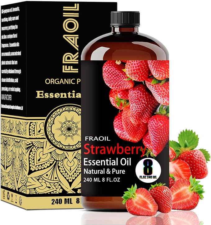 Strawberry Essential Oil, Strawberry Oil 8 Fl Oz 240ML by FRAOILESSENTIALOIL
