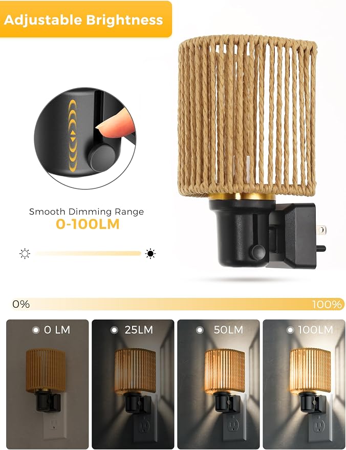 L LOHAS LED Night Lights Plug into Wall, Boho Night Light, Decorative Bohemian - Image 2