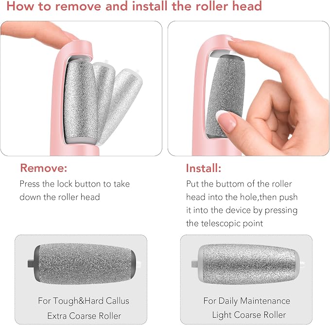 Electric Callus Remover for Feet, Professional Pedicure Kit Foot Scrubber for - Image 4