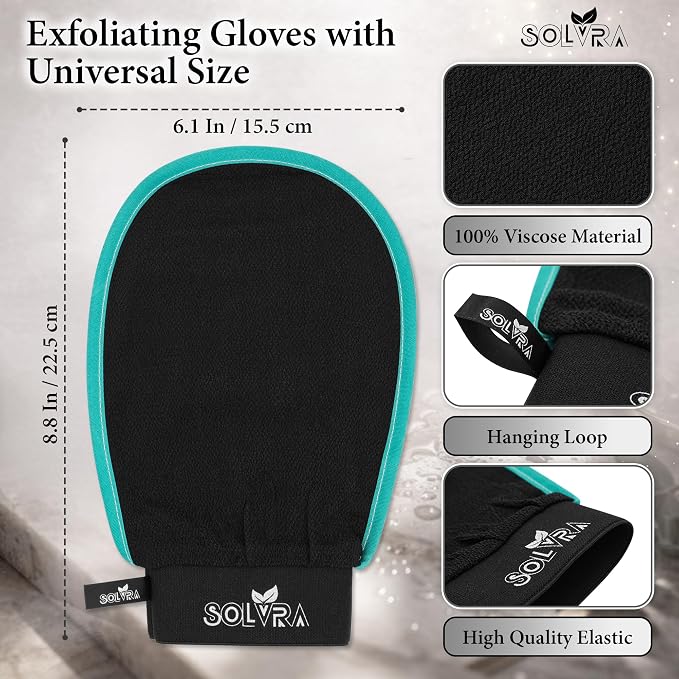 Exfoliating glove for Shower & Exfoliating body scrubber – 100% Vegan Viscose - Image 2