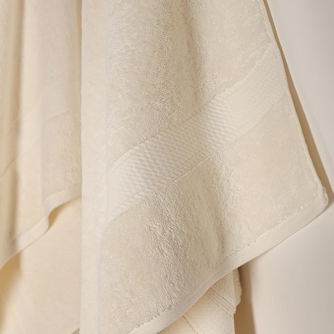 SUPERIOR Egyptian Cotton Pile Bath Towel Set of 2, Ultra Soft Luxury Towels - Image 3
