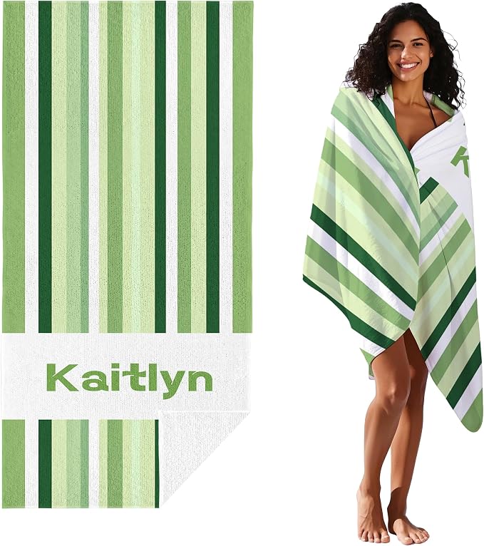 JML Custom Beach Towel with Name, Personalized Microfiber Beach Towel with Name - Image 2