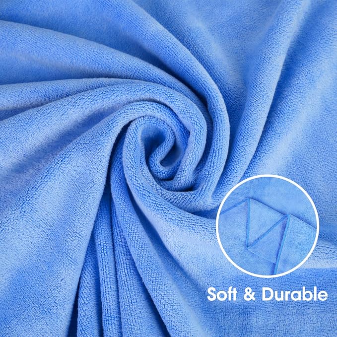JML Bath Towel, Microfiber Bathroom Towels Set 6 Pack 30" x 60" - Image 2