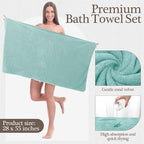 VitalCozy Set of 6 Large Bath Towels - Image 2