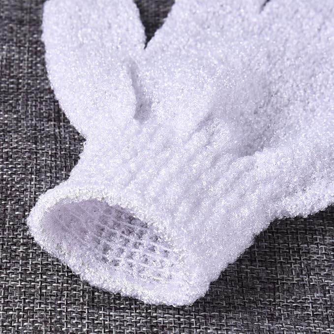 Hotop 4 Pairs Shower Gloves Scrubbing Gloves Dual-Sided Exfoliating Glove Body - Image 3