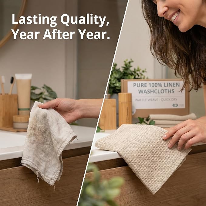 Flax Linen Washcloths for Bathroom - Image 8