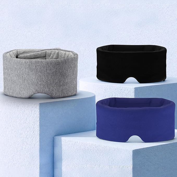Cotton Sleep Eye Mask for Women Men, 100% Blocking Light Eye Mask Sleeping for - Image 7