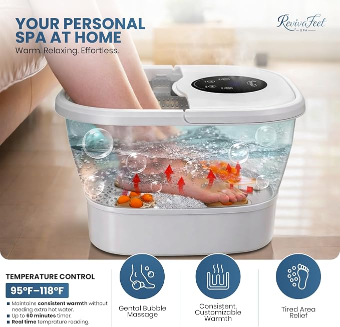 Collapsible Foot Spa Electric Rotary Massage, Heated Foot Bath - Image 6