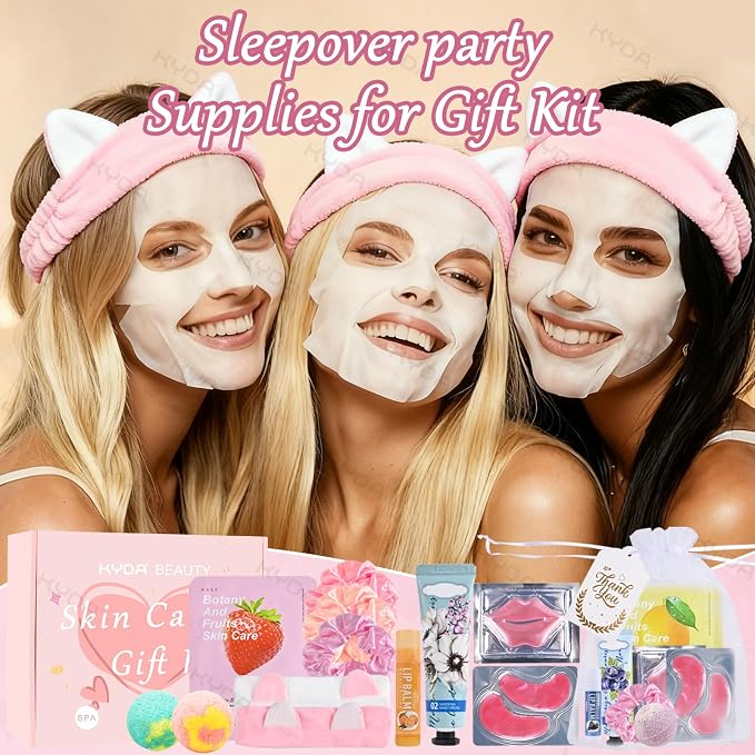 KYDA 132PCS SPA Party Supplies for Women, Include Face Masks, Hand Cream - Image 3