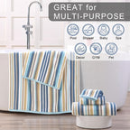 Blue Striped Hand Towels Set - Image 5