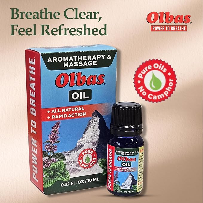 Olbas Massage and Aromatherapy Oil, 0.32 Fl Oz, Body Massage Oil, Swiss Herbal - Image 5