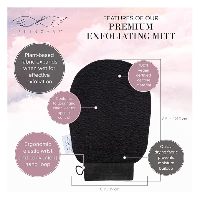 Seraphic Skincare Original Premium Exfoliating Mitt - Image 3