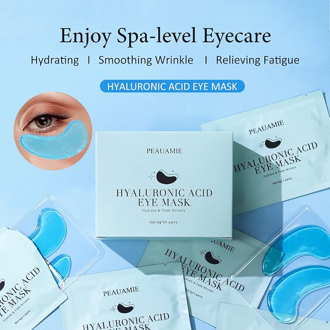 PEAUAMIE Under Eye Patchs Hyaluronic Acid Eye Mask - Image 2