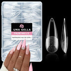 UNA GELLA Long Stiletto Gel Nail Tips: 216pcs Halloween Stiletto Almond Fake by UNAGELLA