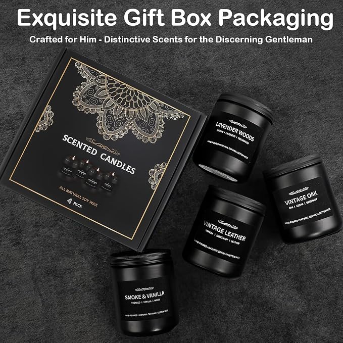Scented Candle Set, Men Candle Set, Scented Candles - Image 5