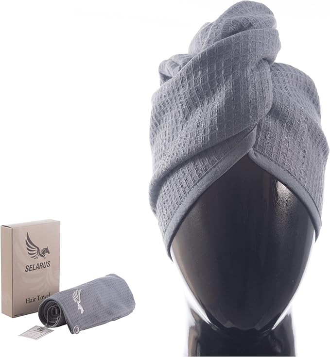 100% Turkish Cotton Hair Towel Wrap by SELARUS