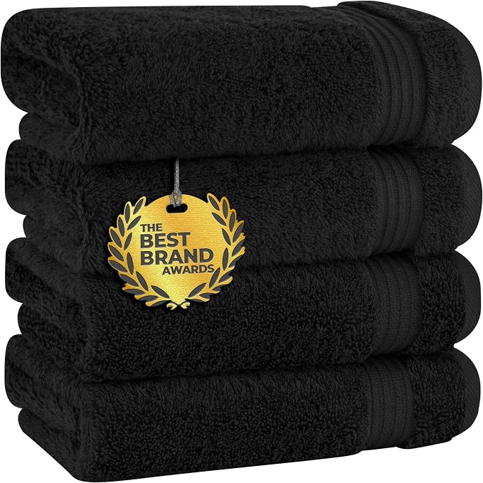 Cotton Paradise Hand Towels for Bathroom, 100% Cotton Turkish 4 Piece Hand by UNITEDHOMETEXTILE