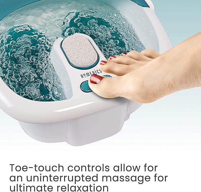 HoMedics Bubble Spa Elite Footbath, 2-in-1 Removable Pedicure Center, Toe-Touch - Image 3