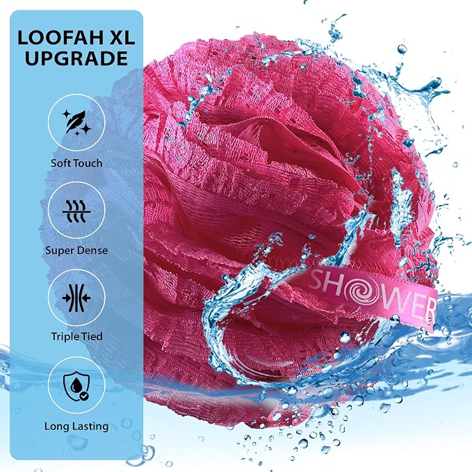 Loofah-Bath-Sponge Hot-Lacey-Mesh // 4-Steamy-Lace-Colors by Shower Bouquet / - Image 6