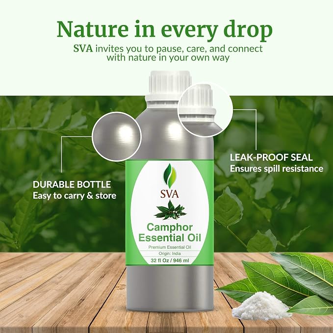 SVA Camphor Essential Oil – 32 Fl Oz – 100% Natural Camphor Oil - Image 7