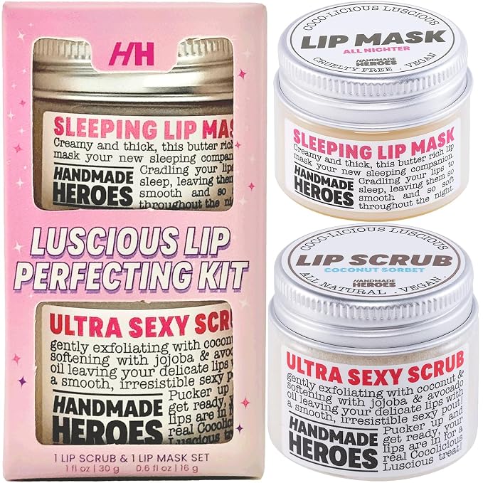 100% Natural Lip Scrub Vegan Conditioning Coconut Lip Exfoliator Gentle by HandmadeHeroes