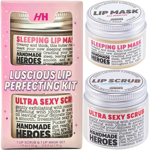 100% Natural Lip Scrub Vegan Conditioning Coconut Lip Exfoliator Gentle by HandmadeHeroes