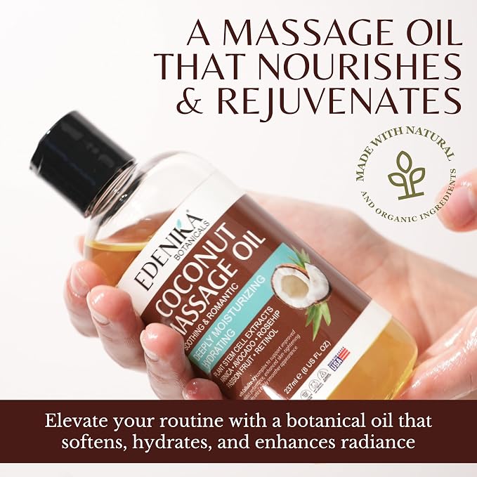 Edenika Botanicals Tropical Coconut Massage Oil - Image 3