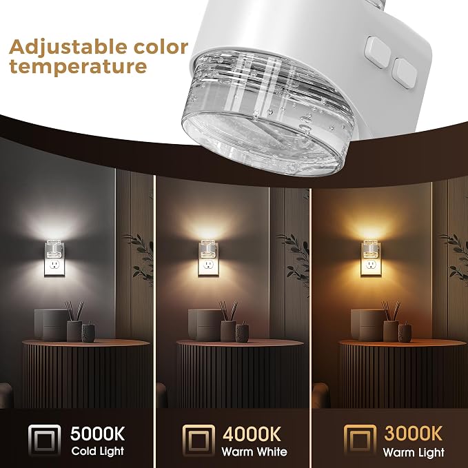L LOHAS LED Night Light, 3CCT Bubble Night Lights Plug into Wall, - Image 2